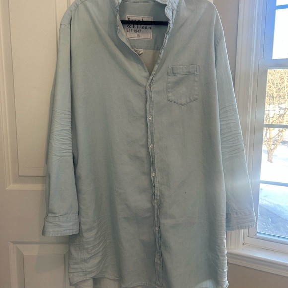 Frank & Eileen Light Blue Distressed Mary Shirt Dress - Picture 3 of 5